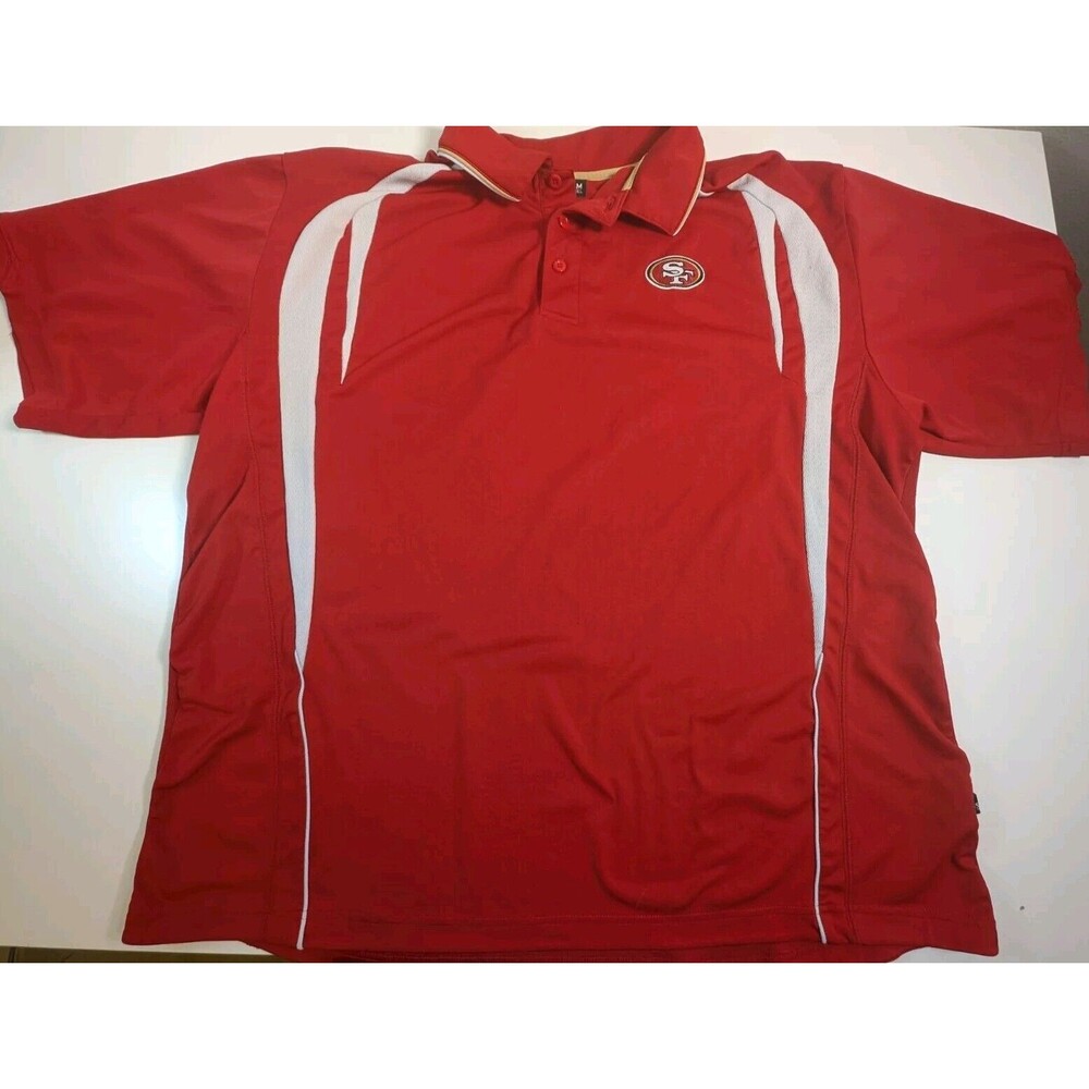 San Francisco 49ers Short Sleeve Polo Shirt Performance NFL Team Apparel Sz XXL